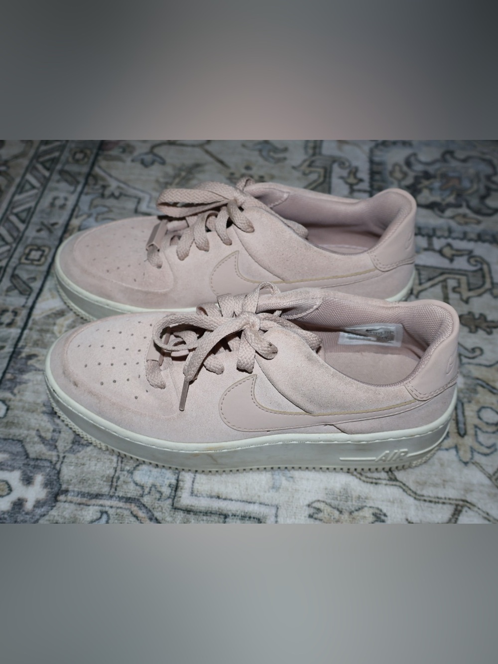 Nike Women’s Blush Pink Suede Low-Top Sneakers